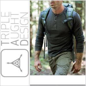 TRIPLE AUGHT DESIGN Henley Pullover gray M